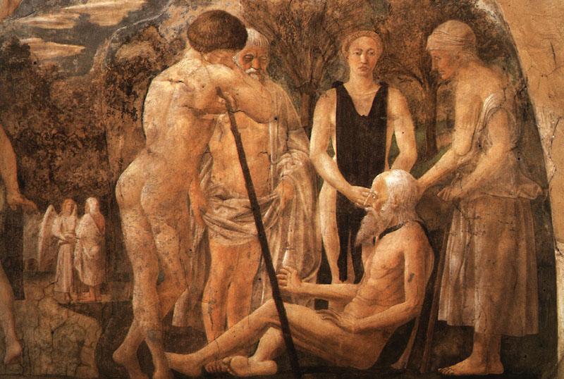Piero della Francesca The Death of Adam, detail of Adam and his Children oil painting image